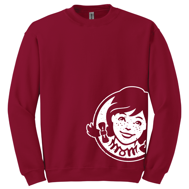 roku♡Wendy's sweat WENDY'S HAMBURGERS Employee Uniform Sweatshirt Black Size L Large